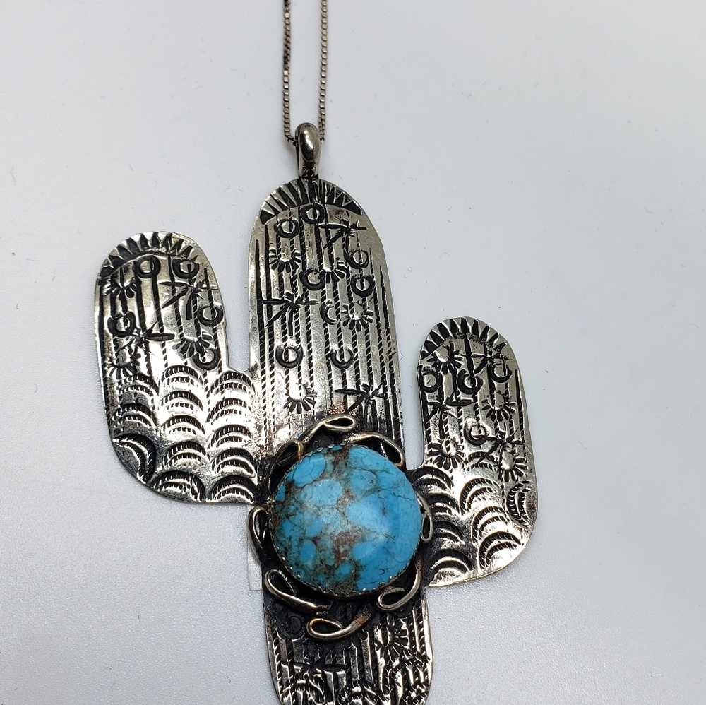 Cactus Cactus Pendant Authentic Navajo